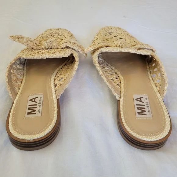 NEW MIA women's layce mule in natural Size 9 - Picture 4 of 8